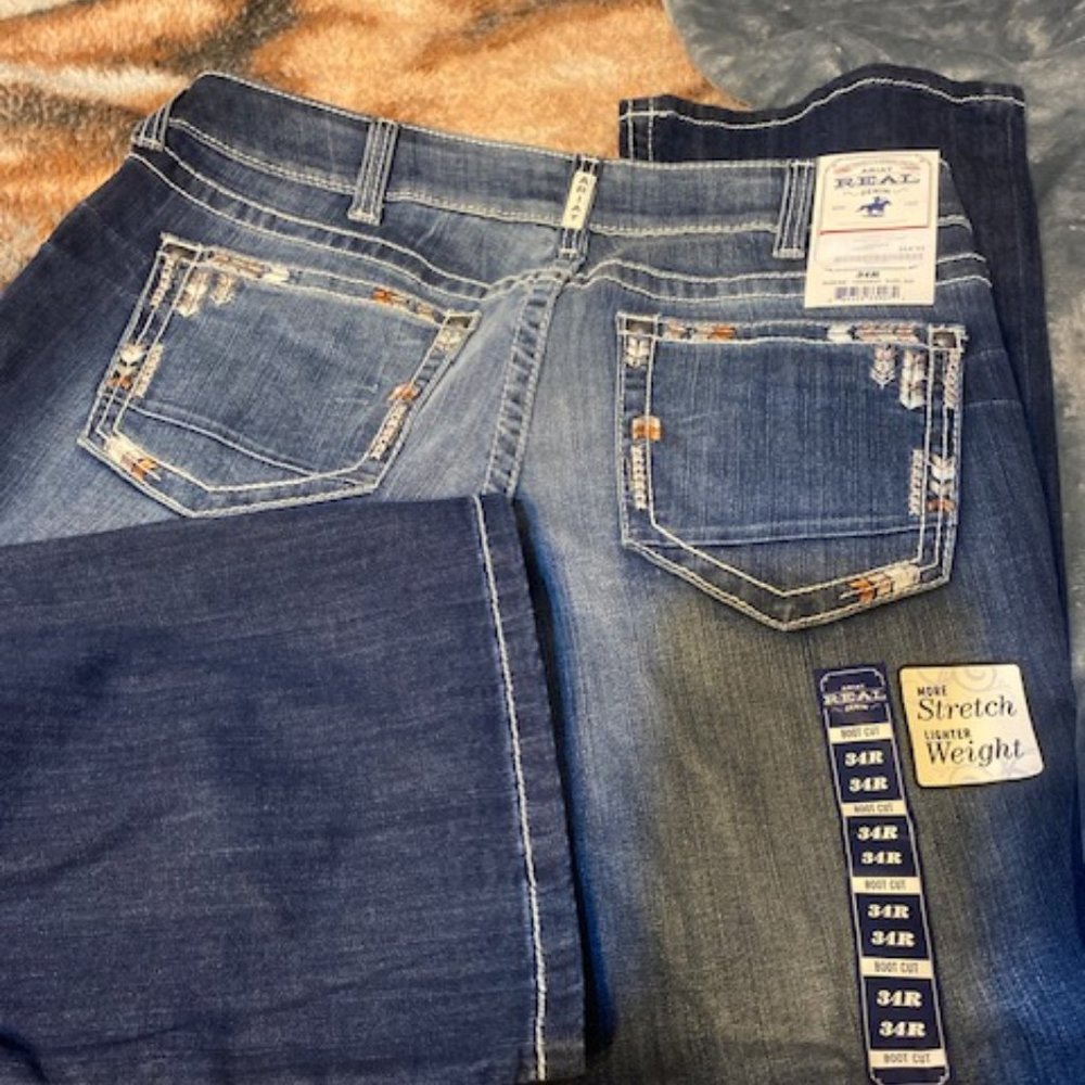 Ariat R.E.A.L. Low Rise Stretch Original Boot Cut Jean, (NWT)